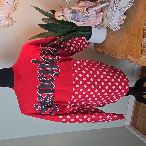 RETIRED Disney Spirit Jersey Red White Polka Dots Disneyland Minnie Mouse - Picture 2 of 5